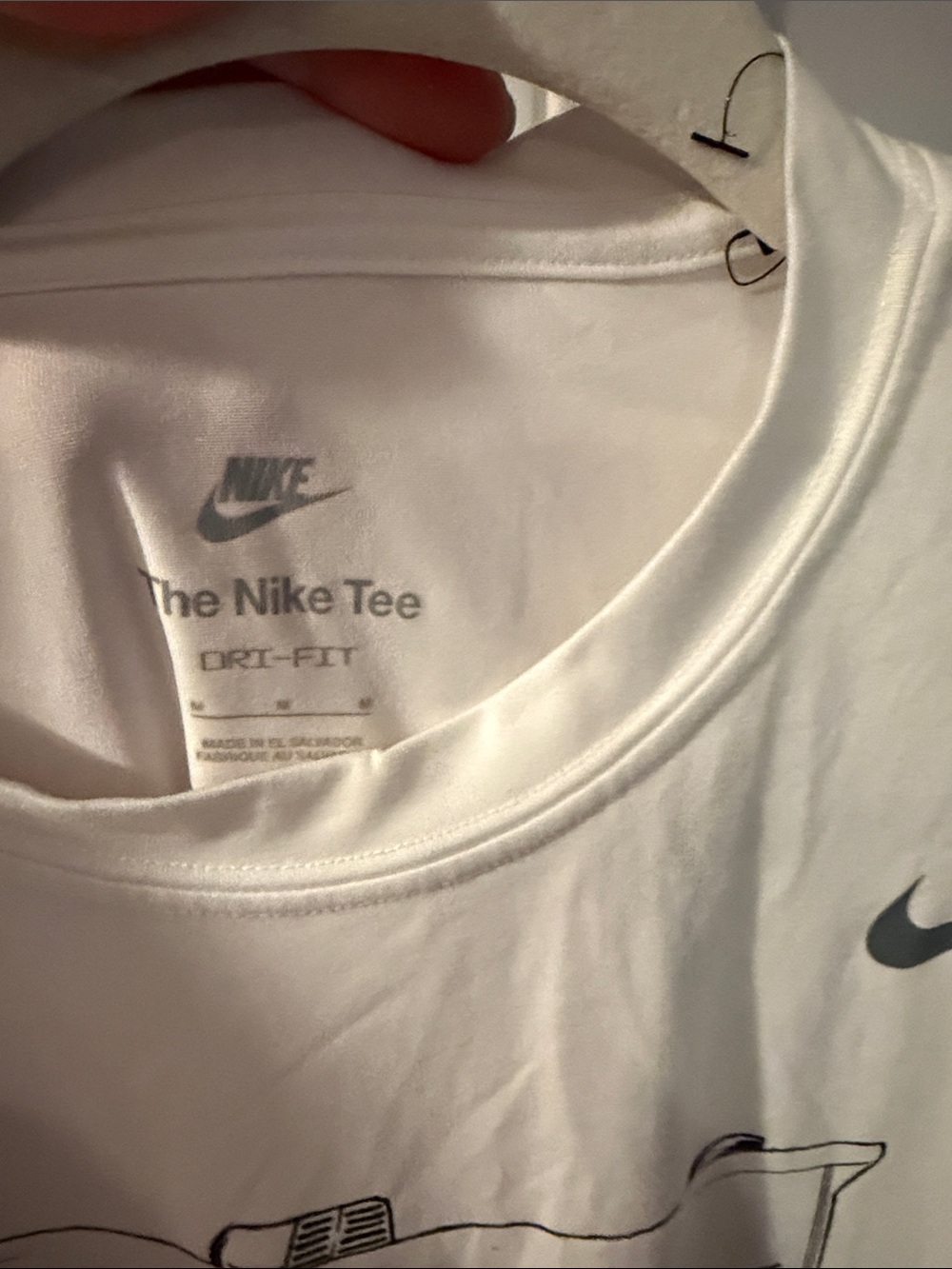 Nike White Tee with Orange and Gray Camper Graphic - Picture 4 of 4